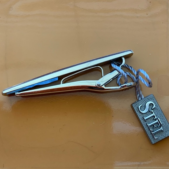 NWT🌟Mens Handsome Stainless Steel Onyx Tiebar - Picture 6 of 8